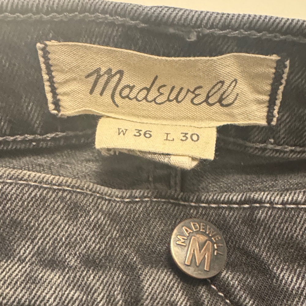Madewell Mens Relaxed Taper Jeans In Claybrook Wash Size 36x30 - Picture 8 of 13